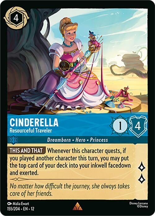 Image for Cinderella - Resourceful Traveler (155/204) (Wilds Unknown) (12) - Disney Lorcana