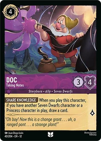 Image for Doc - Taking Notes (40/204) (Wilds Unknown) (12) - Disney Lorcana