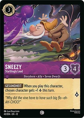 Image for Sneezy - Startlingly Loud (42/204) (Wilds Unknown) (12) - Disney Lorcana