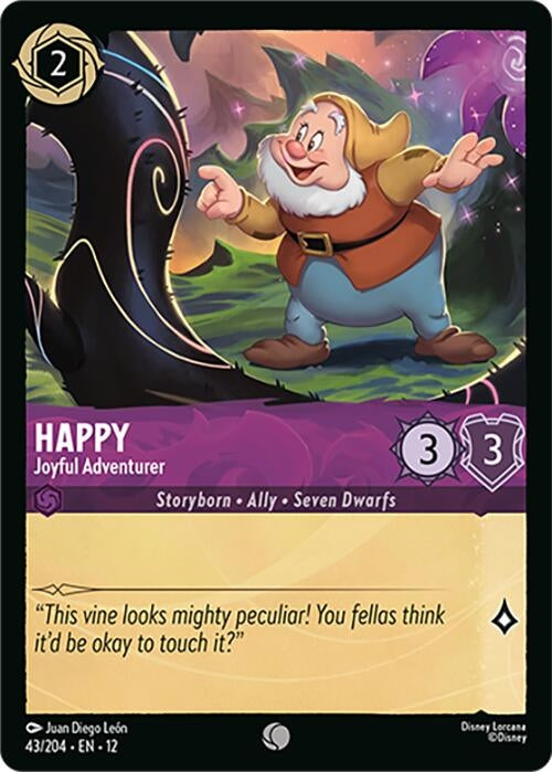Image for Happy - Joyful Adventurer (43/204) (Wilds Unknown) (12) - Disney Lorcana