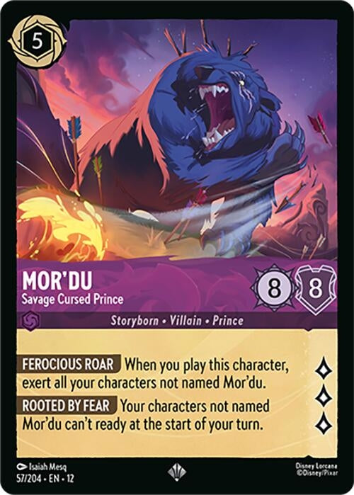 Image for Mor'du - Savage Cursed Prince (57/204) (Wilds Unknown) (12) - Disney Lorcana