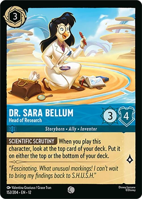 Image for Dr. Sara Bellum - Head of Research (152/204) (Wilds Unknown) (12) - Disney Lorcana