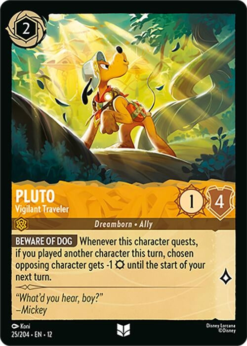 Image for Pluto - Vigilant Traveler (25/204) (Wilds Unknown) (12) - Disney Lorcana