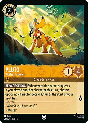 Image for Pluto - Vigilant Traveler (25/204) (Wilds Unknown) (12) - Disney Lorcana