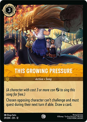 Image for This Growing Pressure (29/204) (Wilds Unknown) (12) - Disney Lorcana