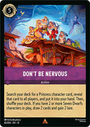 Image for Don't Be Nervous (65/204) (Wilds Unknown) (12) - Disney Lorcana
