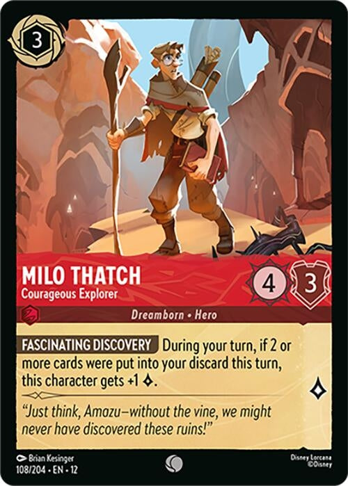 Image for Milo Thatch - Courageous Explorer (108/204) (Wilds Unknown) (12) - Disney Lorcana