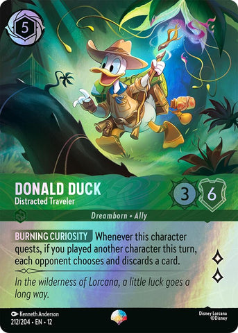 Image for Donald Duck - Distracted Traveler (Epic) (212/204) (Wilds Unknown) (12) - Disney Lorcana