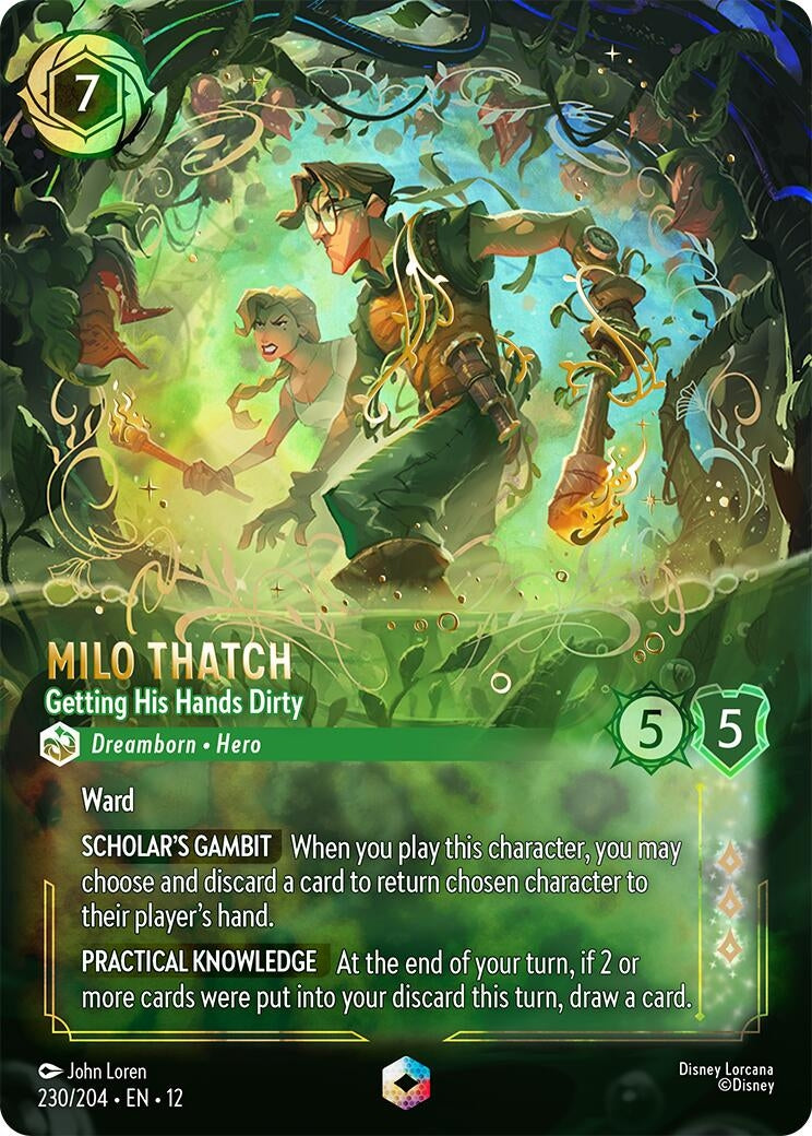Image for Milo Thatch - Getting His Hands Dirty (Enchanted) (230/204) (Wilds Unknown) (12) - Disney Lorcana