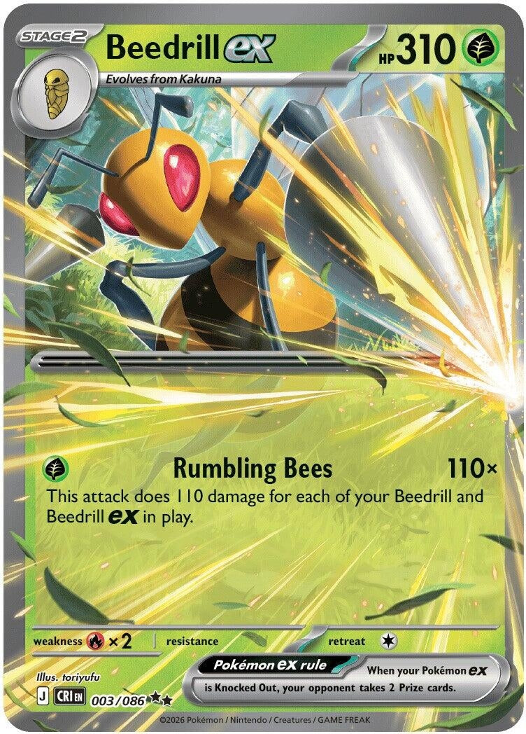 Image for Beedrill ex (003/086) (ME04: Chaos Rising) - Pokemon
