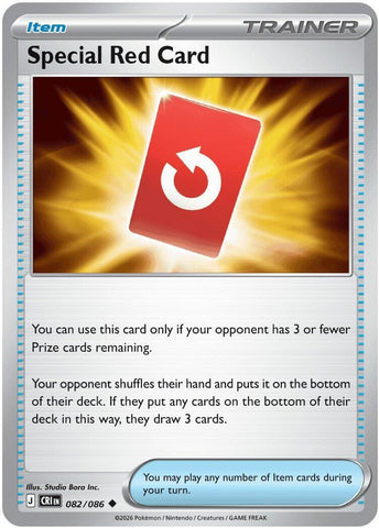 Image for Special Red Card (082/086) (ME04: Chaos Rising) - Pokemon