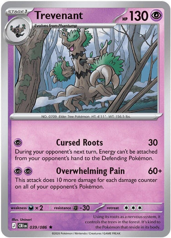 Image for Trevenant (039/086) (ME04: Chaos Rising) - Pokemon