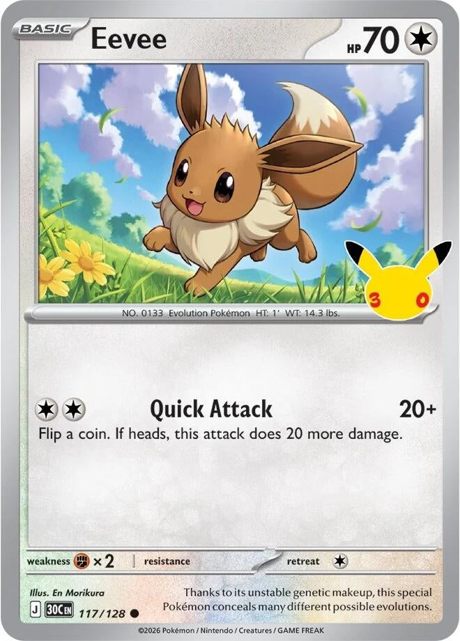 Image for Eevee (117/128) (ME: 30th Celebration) (30C) - Pokemon