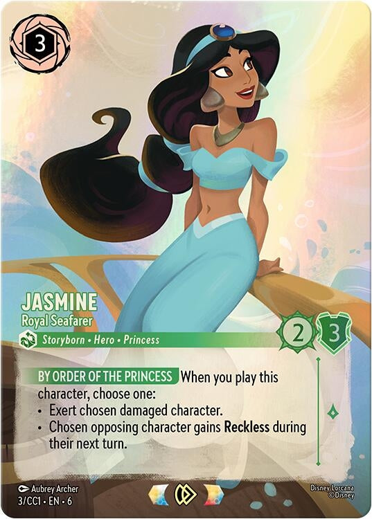 Image for Jasmine - Royal Seafarer (3) (Disney Lorcana Promo Cards) (DLPC) - Disney Lorcana