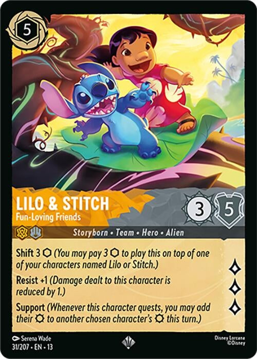 Image for Lilo & Stitch - Fun-Loving Friends (31/207) (Attack of the Vine!) (13) - Disney Lorcana