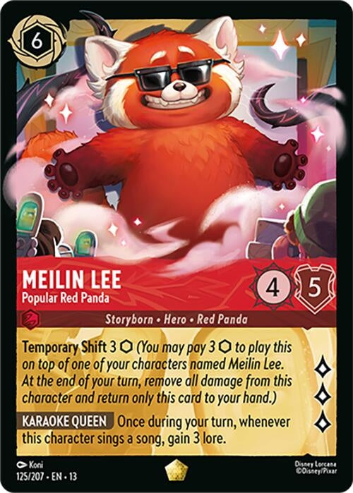 Image for Meilin Lee - Popular Red Panda (125/207) (Attack of the Vine!) (13) - Disney Lorcana