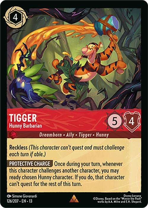 Image for Tigger - Hunny Barbarian (126/207) (Attack of the Vine!) (13) - Disney Lorcana