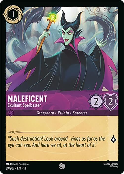Image for Maleficent - Exultant Spellcaster (39/207) (Attack of the Vine!) (13) - Disney Lorcana