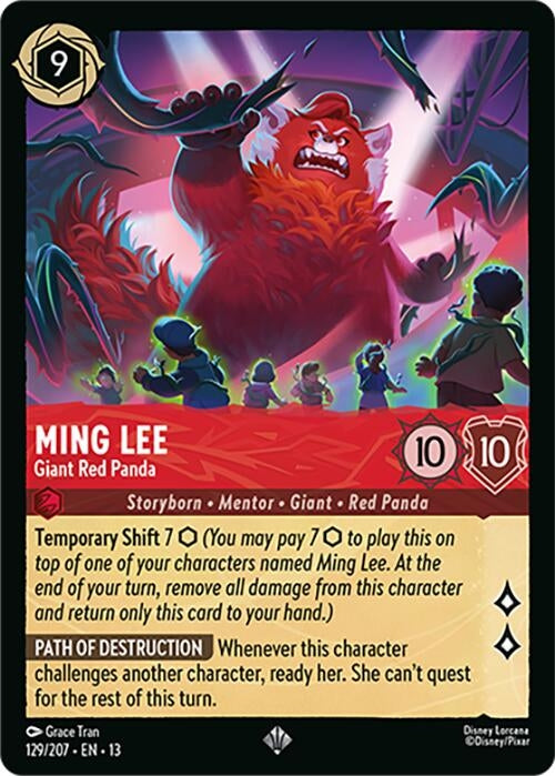 Image for Ming Lee - Giant Red Panda (129/207) (Attack of the Vine!) (13) - Disney Lorcana