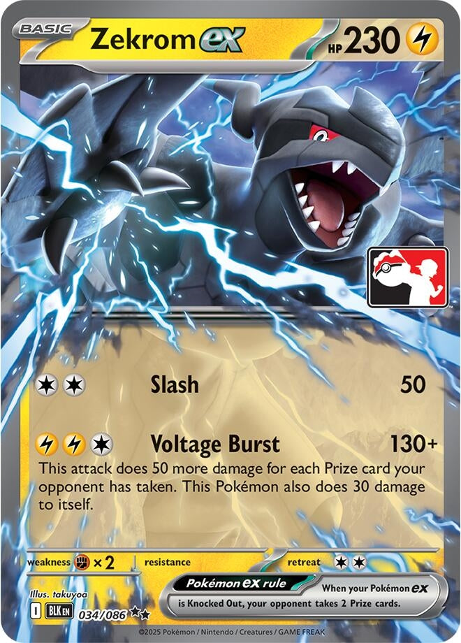 Image for Zekrom ex - 034/086 (Right Stamp) (034/086) (Prize Pack Series Cards) - Pokemon
