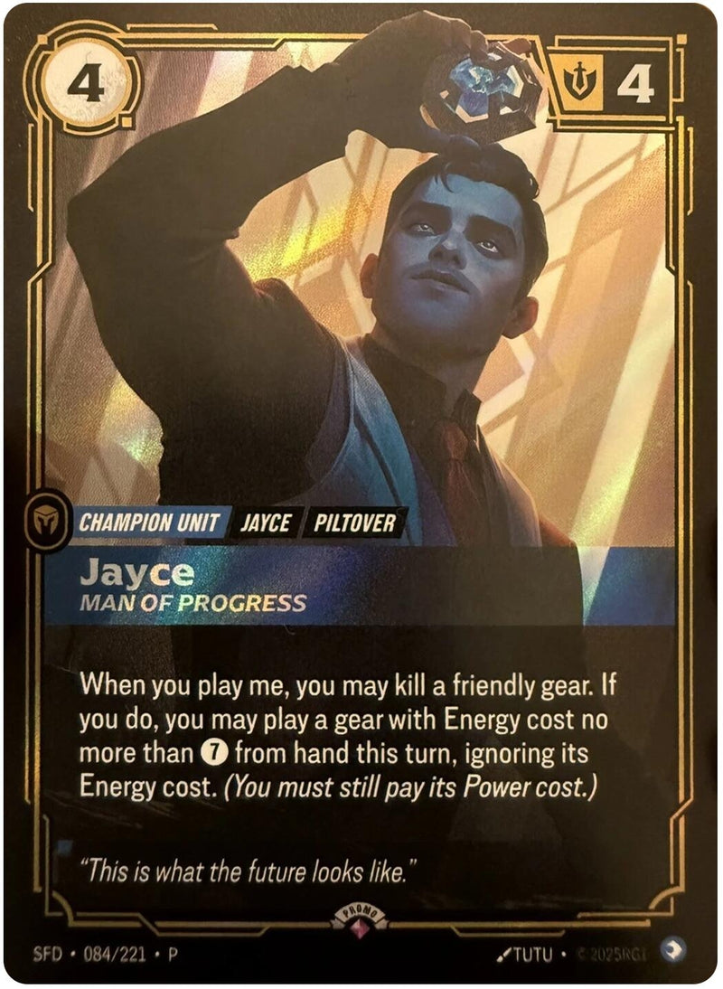 Image for Jayce, Man of Progress (084/221) (Riftbound Organized Play Promotional Cards) (OPP) - Riftbound: League of Legends Trading Card Game