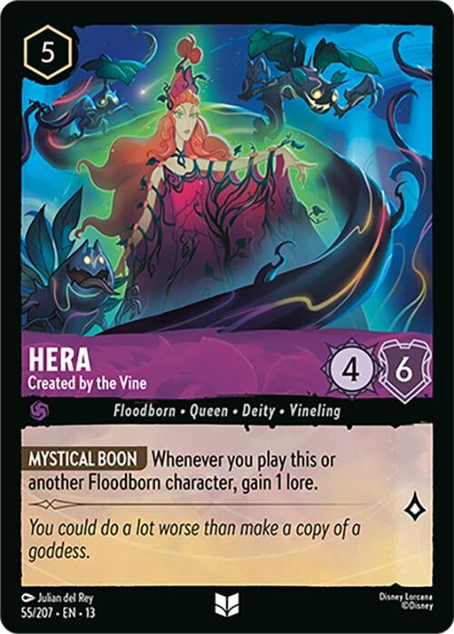 Image for Hera - Created by the Vine (55/207) (Attack of the Vine!) (13) - Disney Lorcana