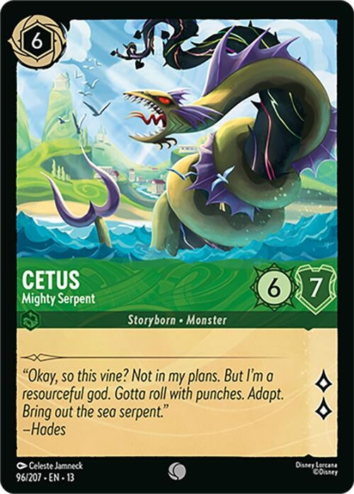 Image for Cetus - Mighty Serpent (96/207) (Attack of the Vine!) (13) - Disney Lorcana
