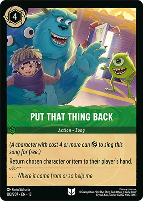 Image for Put That Thing Back (103/207) (Attack of the Vine!) (13) - Disney Lorcana
