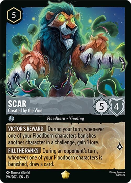 Image for Scar - Created by the Vine (194/207) (Attack of the Vine!) (13) - Disney Lorcana