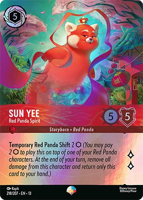 Image for Sun Yee - Red Panda Spirit (Epic) (218/207) (Attack of the Vine!) (13) - Disney Lorcana