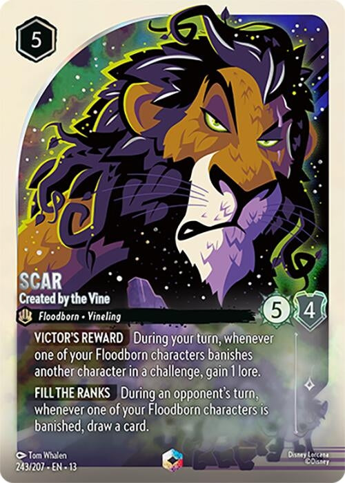 Image for Scar - Created by the Vine (Enchanted) (243/207) (Attack of the Vine!) (13) - Disney Lorcana