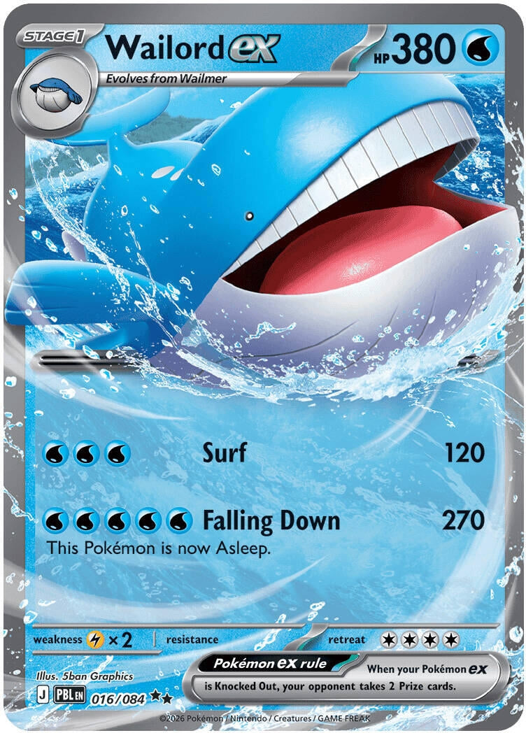 Wailord ex (016/084) (ME05: Pitch Black) Pokemon