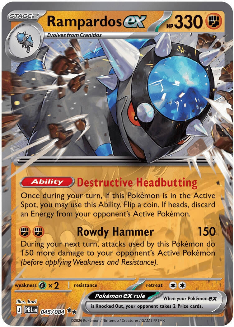 Rampardos ex (045/084) (ME05: Pitch Black) Pokemon