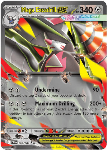 Mega Excadrill ex (065/084) (ME05: Pitch Black) Pokemon