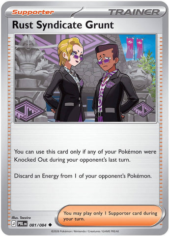 Image for Rust Syndicate Grunt (081/084) (ME05: Pitch Black) (PBL) - Pokemon