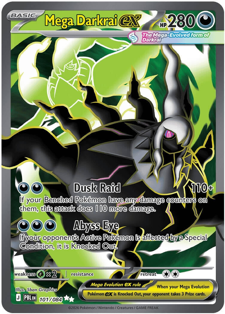 Mega Darkrai ex (101/084) (ME05: Pitch Black) Pokemon