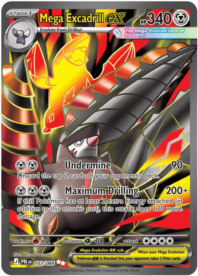 Mega Excadrill ex (103/084) (ME05: Pitch Black) Pokemon