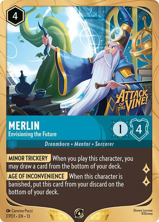Image for Merlin - Envisioning the Future (7) (Disney Lorcana Promo Cards) (DLPC) - Disney Lorcana