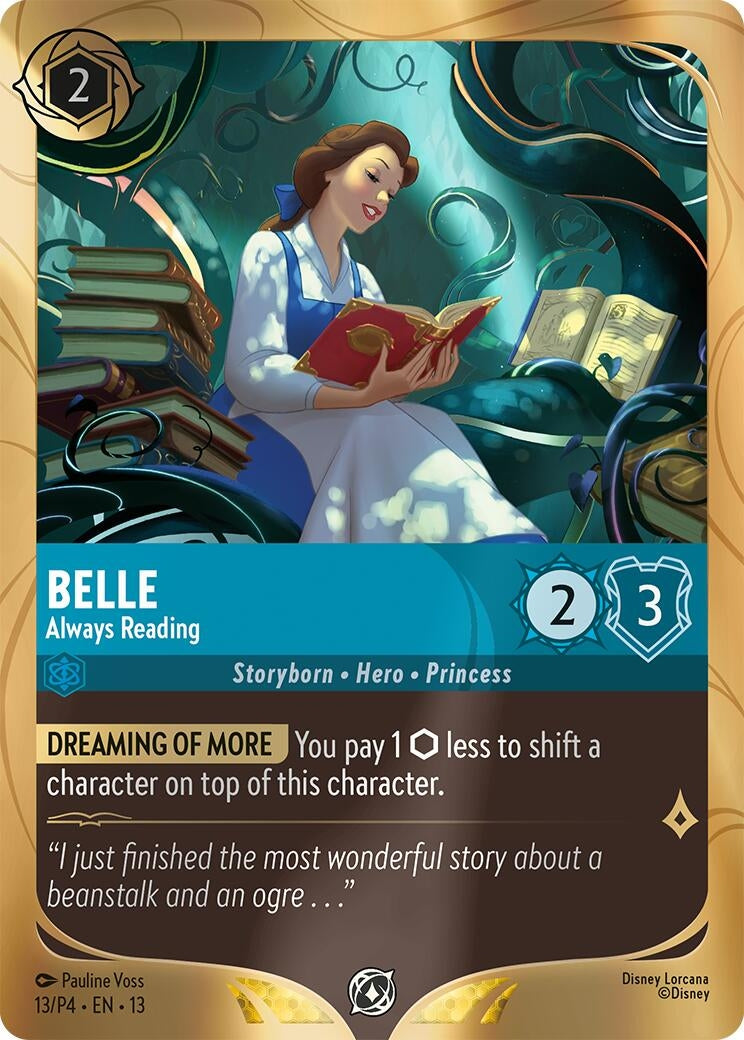 Image for Belle - Always Reading (13) (Disney Lorcana Promo Cards) (DLPC) - Disney Lorcana