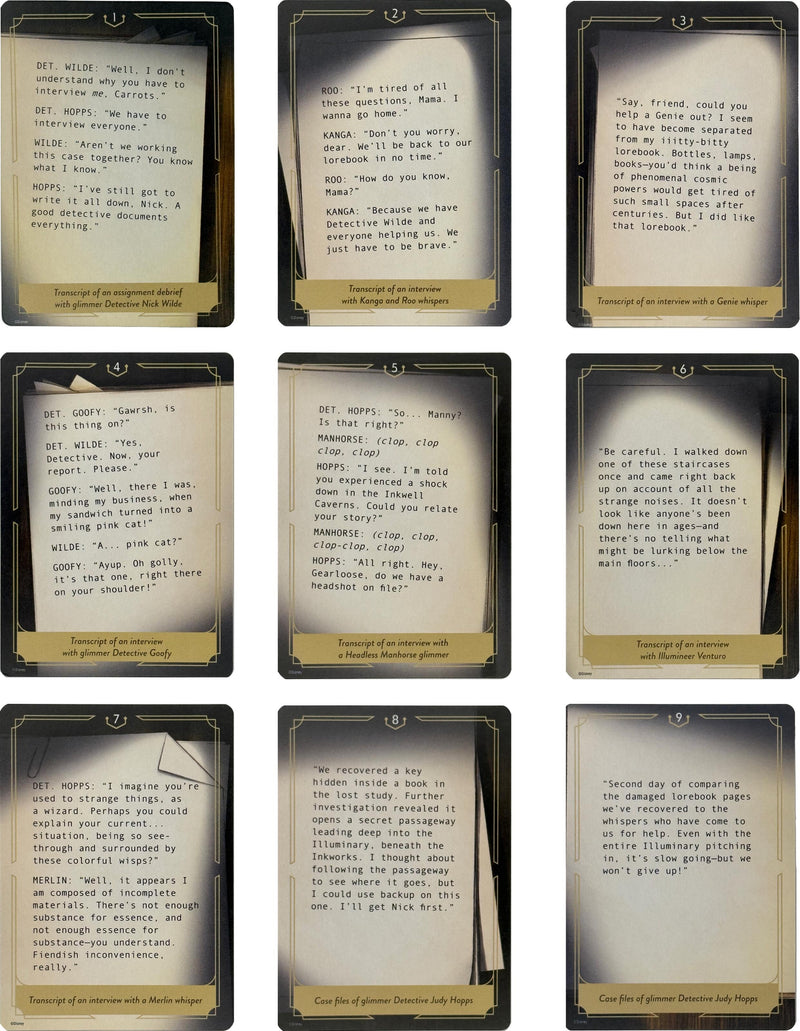 Image for Whispers in the Well Case File Cards (Set of 18) - Disney Lorcana
