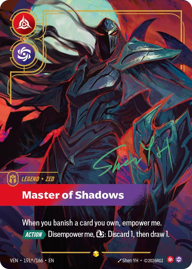 Image for Zed, Master of Shadows (Signature) (191*/166) (Vendetta) (VEN) - Riftbound: League of Legends Trading Card Game