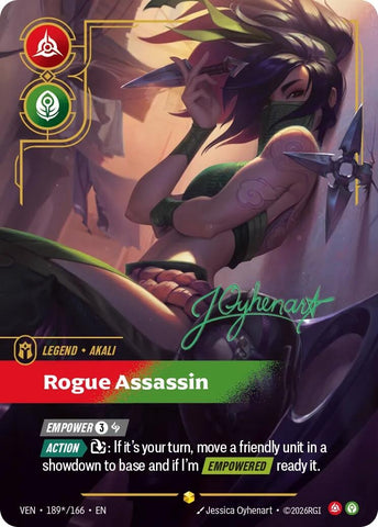 Image for Akali, Rogue Assassin (Signature) (189*/166) (Vendetta) (VEN) - Riftbound: League of Legends Trading Card Game