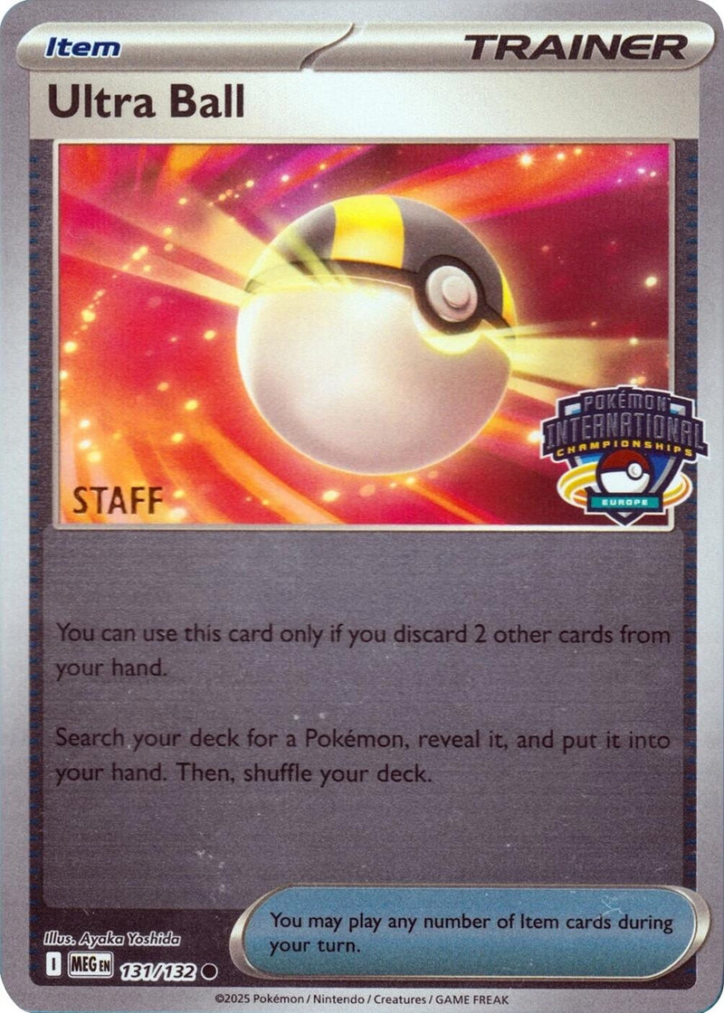 Image for Ultra Ball - 131/132 (Europe International Championship) [Staff] (131/132) (League & Championship Cards) (PR) - Pokemon