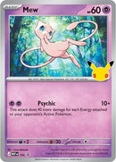 Image for Mew - 105 (30th Celebration) (105) (ME: Mega Evolution Promo) (MEP) - Pokemon