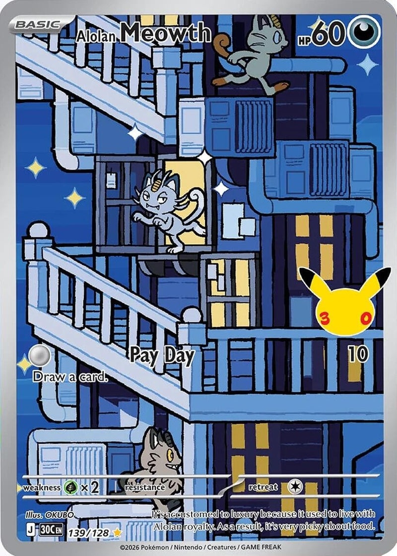 Image for Alolan Meowth (139/128) (ME: 30th Celebration) (30C) - Pokemon