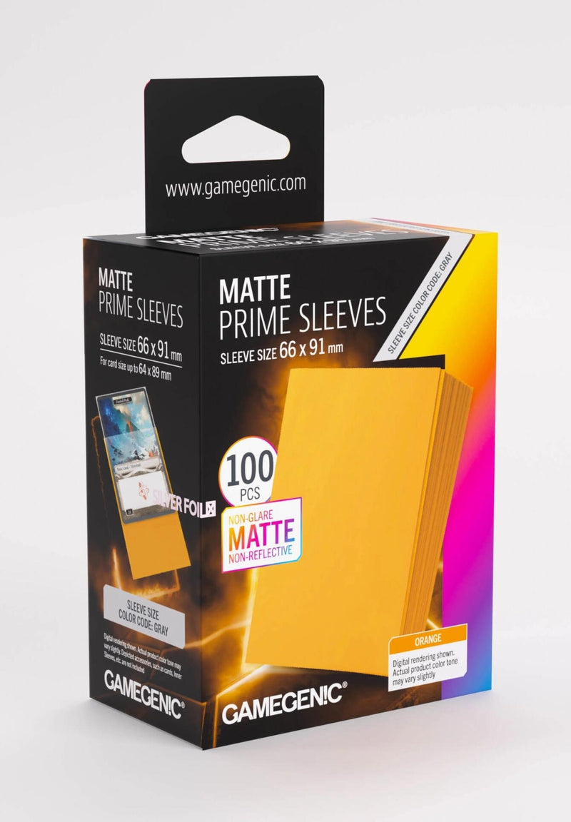 Image for GameGenic Matte Prime Sleeves - Orange (100-Pack) - Card Sleeves