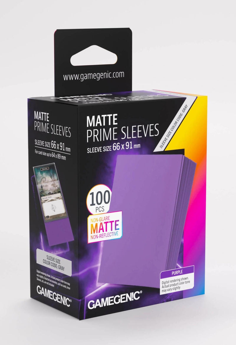 Image for GameGenic Matte Prime Sleeves - Purple (100-Pack) - Card Sleeves