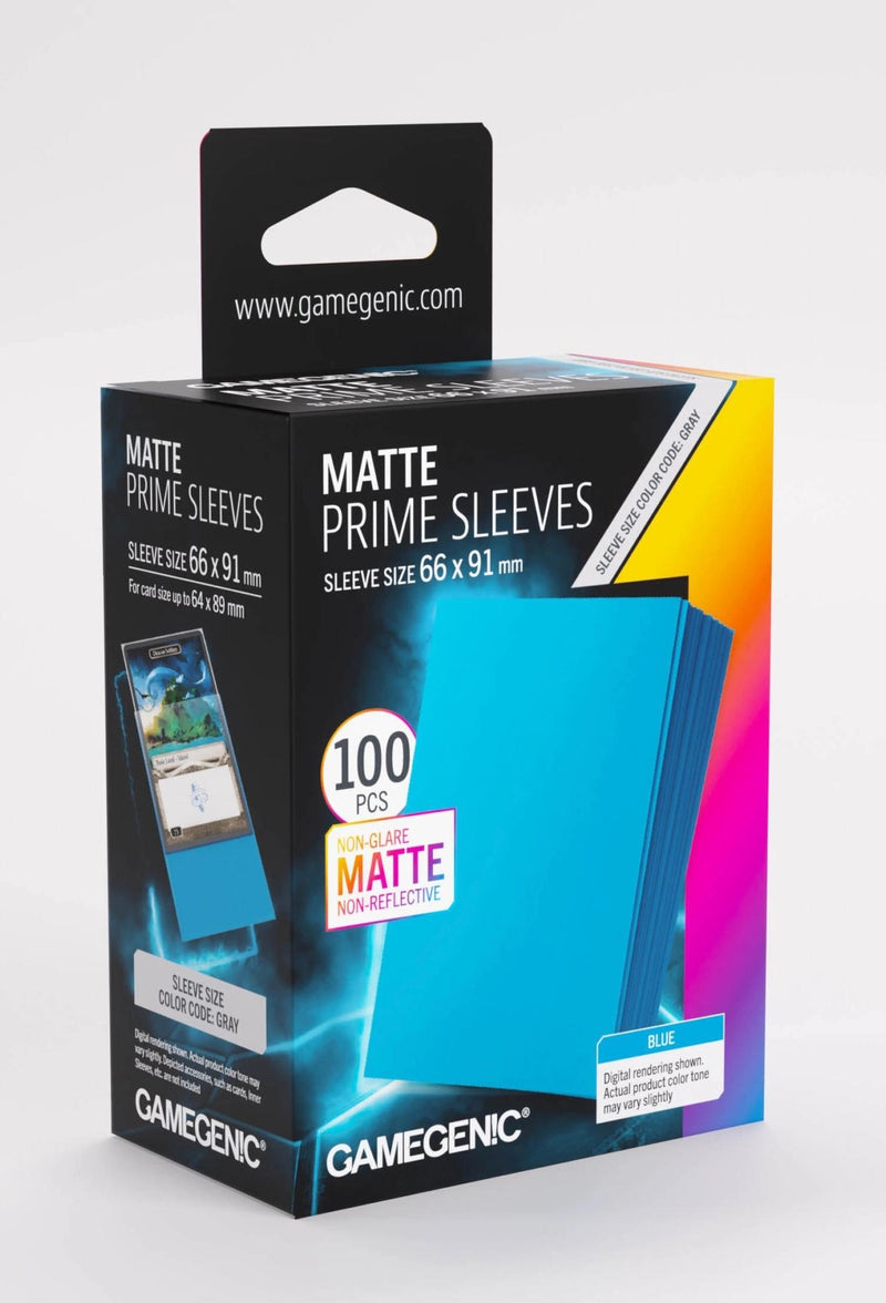 Image for GameGenic Matte Prime Sleeves - Blue (100-Pack) - Card Sleeves
