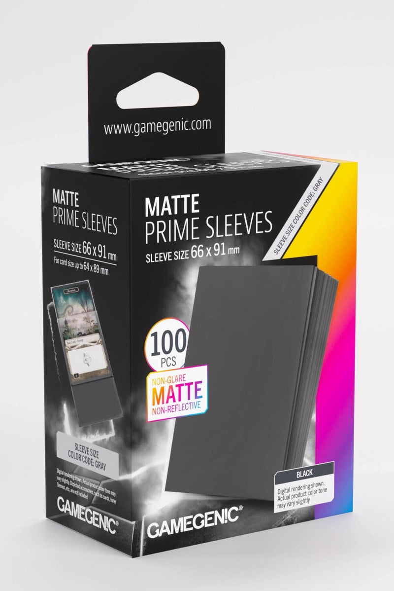 Image for GameGenic Matte Prime Sleeves - Black (100-Pack) - Card Sleeves