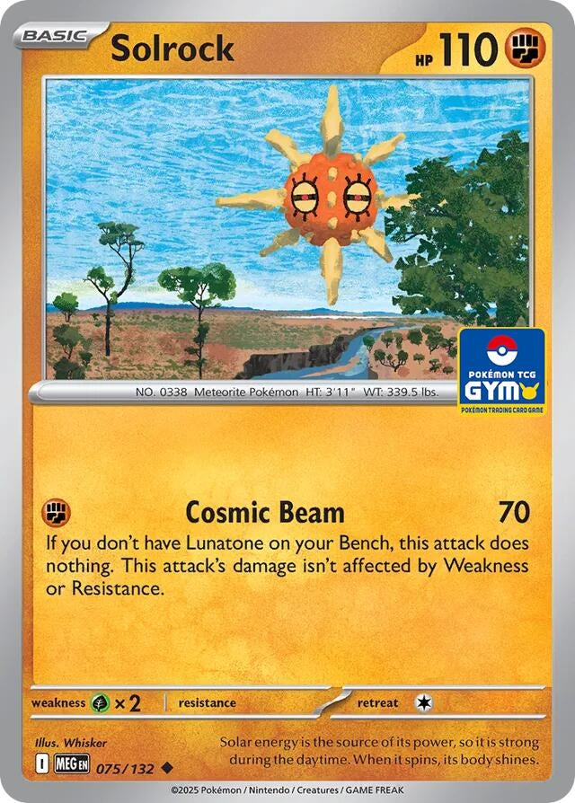 Image for Solrock - 075/132 (GYM) (075/132) (Southeast Asia Exclusives) (SEA) - Pokemon
